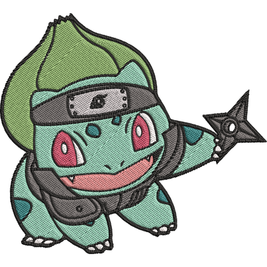 Pokemon ninja 1 - Haft na odzieży.