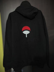 Haftowana bluza z kapturem Madara Uchiha czarna styl anime Naruto