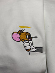 Zestaw ubrań dla par z haftem „Tom and Jerry” – zestaw 2 szt.